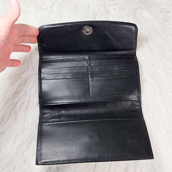 Vintage SPORTSCOACH Black Leather Wallet With Checkbook - Picture 4 of 8